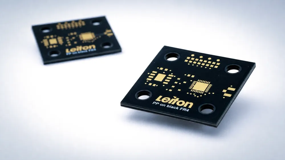 Rigid PCB with FR4 prepreg pressed over the outer layer, conductor pattern fully embedded
