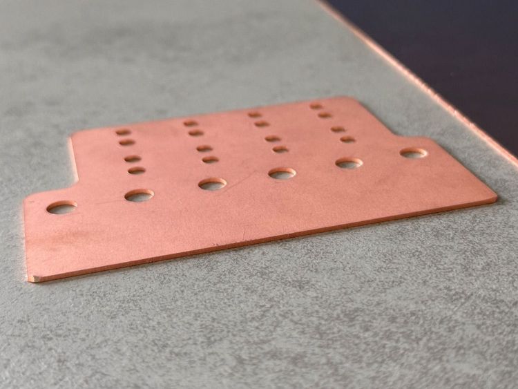 Pre-milled solid copper plate